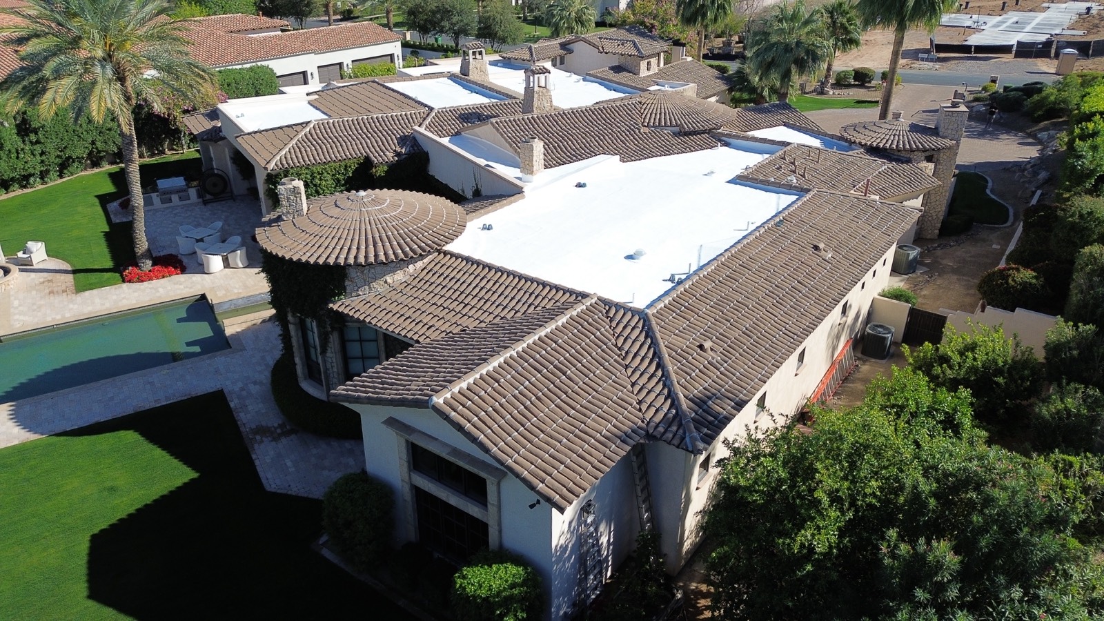 Tile and foam roof on a Phoenix estate